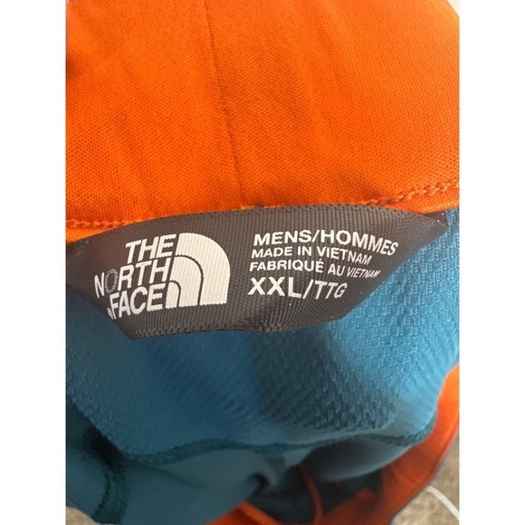 The North Face Shorts Athletic Mens XXL Performance Stretch Aqua Teal Orange - Picture 4 of 5